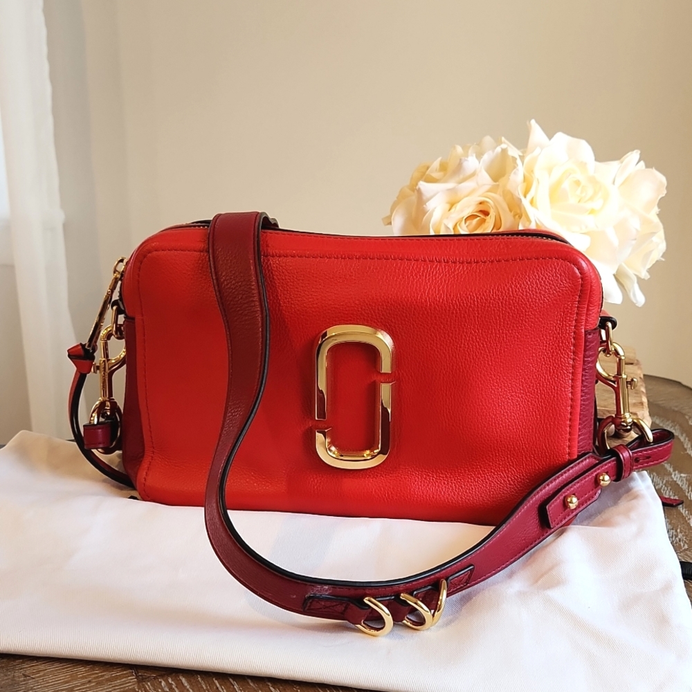Marc Jacobs Soft Shot 21 Red/ Burgundy Crossbody Bag
